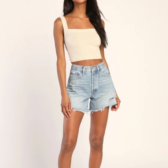 Lulu’s Knit to Mention Ivory Knit Cropped Sweater Tank Top - Picture 2 of 10